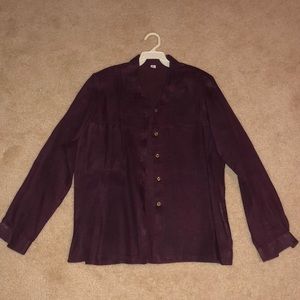Purple Baird button down shirt size 10
